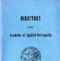 Academy of Applied Osteopathy 1956 Annual Directory