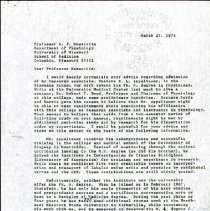 Letter to X. J. Musacchia from Irvin Korr