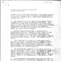 Letter to the AOA Bureau of Research