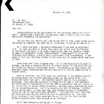 Letter to Irvin Korr from John Stedman Denslow