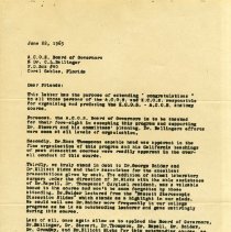 Letter to Charles L. Ballinger from Frank Simms, John Olson, and Dick Rounc