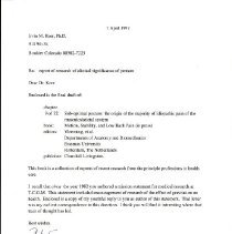 Correspondence between Robert Irvin and Irvin Korr