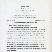 Research Proposals for 1957-1958 and Progress Reports to the American Osteo