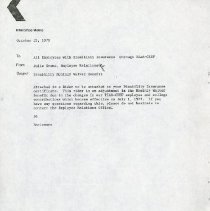 Inter-Office Memo to Participants in TIAA Group Total Disability Insurance