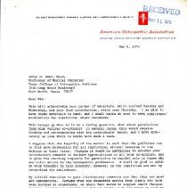 Correspondence between Irvin Korr and Barbara Peterson