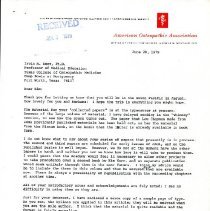 Letter to Irvin Korr from Barbara Peterson