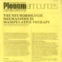 Neurobiologic Mechanisms in Manipulative Therapy