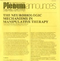 Neurobiologic Mechanisms in Manipulative Therapy