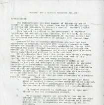 Proposal for a Special Research Project