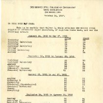 Letter from the Des Moines Still College of Osteopathy