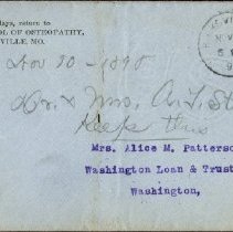 Envelope Addressed to Alice Patterson