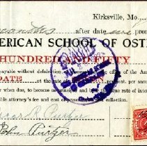 ASO Tuition Receipt and Promissory Note