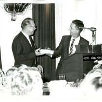 Fred Swope Presenting Gift of Appreciation to Harold Blood at 1967 AOA Conv
