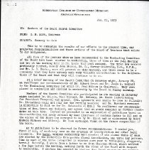 Letter to Board Search Committee from Irvin Korr