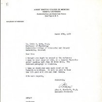 Letter to Irvin Korr from Alex Novikoff