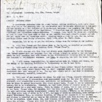 Correspondence relating to the Timken-Burnett Building