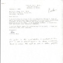 Letter to Hollis King from Irvin Korr