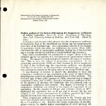 Further Analysis of the Factors Determining the Temperature Coefficients of