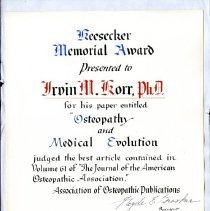 Keesecker Memorial Award