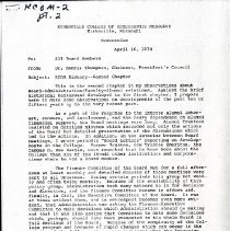 Memorandum to Board Members from Morris Thompson