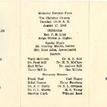 George M. Laughlin Funeral Announcement