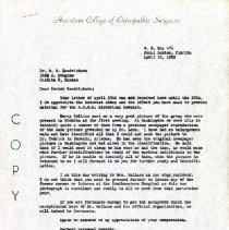 Letter to D. W. Hendrickson from Orel Martin