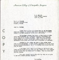 Letter to C. A. Tedrick from Orel Martin