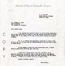 Letter to William Lenz from Orel Martin