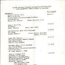 State Advisory Council on Mental Retardation and Community Health Centers M