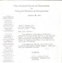 Letter to James Watson from Spencer Bradford