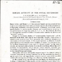 Reflex Activity in the Spinal Extensors