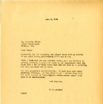 Letter to Franklin Offner from John Denslow