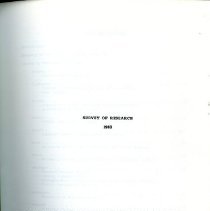 Survey of Research 1983