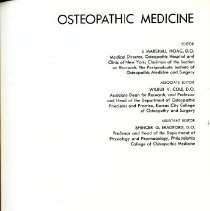 Osteopathic Medicine