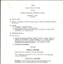 Agenda for the AOHS Meeting