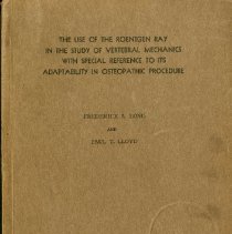 The Use of the Roentgen Ray in the Study of Vertebral Mechanics