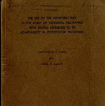 The Use of the Roentgen Ray in the Study of Vertebral Mechanics