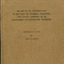 The Use of the Roentgen Ray in the Study of Vertebral Mechanics