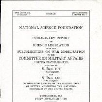National Science Foundation Preliminary Report