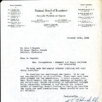 Letter to John Rogers from S. V. Robuck