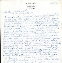 Letter to George Laughlin from Minnie Potter