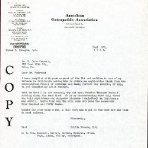 Letter to E. Dale Pearson from Collin Brooke