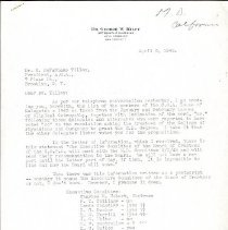 Letter to R. McFarlane Tilley from George Riley