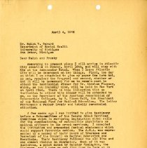 Letter to Ralph Gerard from John Denslow