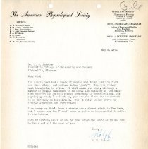 Letter to John Denslow from Ralph Gerard