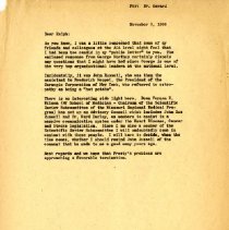 Letter to Ralph Gerard from John Denslow