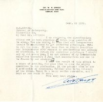 Letter to H. E. Litton from W. R. Gregg