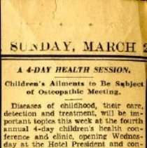 Children's Ailments Subject of Four Day Health Session