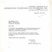 Letter to Delbert E. Maddox from Kirk H. Herrick