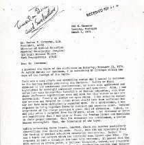 Letter to Andrew P. Corcoran from Bruce Spitz